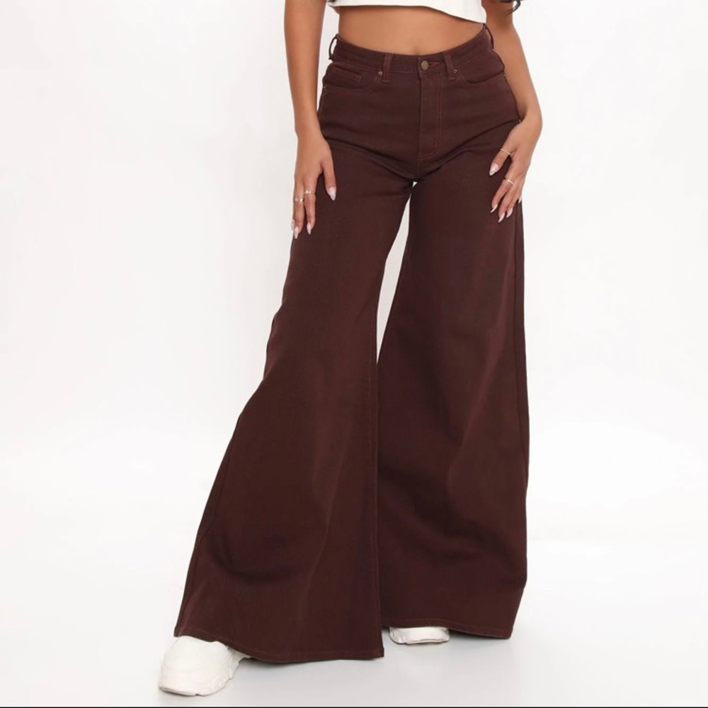 fashion nova super wide leg jeans NWOT